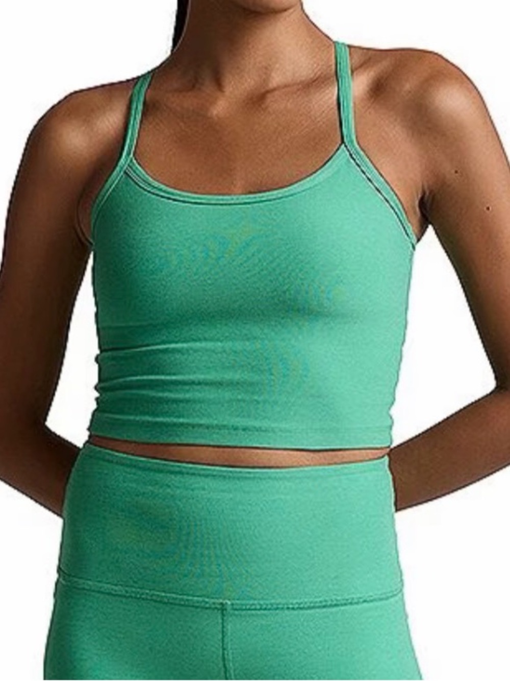 Beyond Yoga - Spacedye Slim Racerback Cropped Tank - bright emerald - small